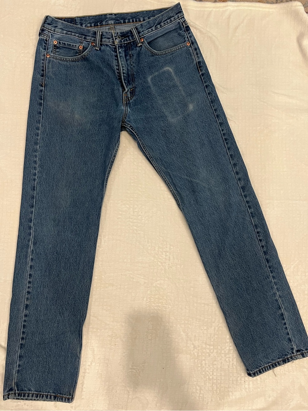 Men's Straight-Leg Blue Denim Jeans